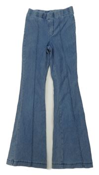 Modré flare džegíny H&M