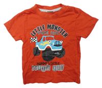 Červené tričko s monster truck