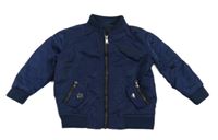 Tmavomodrý šusťákový podzimní bomber River Island