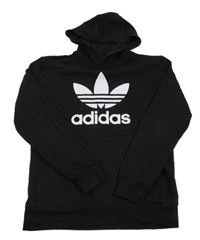Čierna mikina s logom a kapucňou zn. Adidas