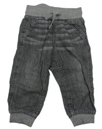 Sivé ľahké cuff rifle s úpletovým pasom H&M