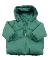 Zelená šusťáková zimní bunda s kapucí Primark