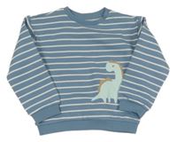 Modro-biela pruhovaná mikina s dinem M&S