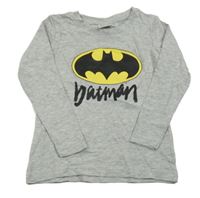 Šedé melírované triko s Batmanem 