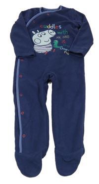 Tmavomodrý fleecový overal s Tomíkem