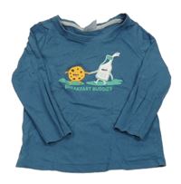 Tmavomodré tričko s obrázkom Lily & Dan