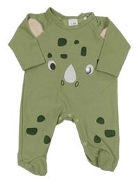 Zelený úpletový overal - dino