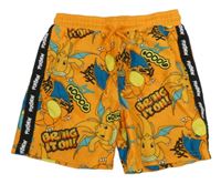 Oranžové plážové kraťasy s pokémony Primark