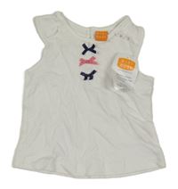 Nové - bílý top s mašličkami Mini Mode