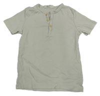 Smetanové tričko s knoflíky H&M