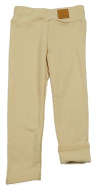 Smotanové thermo legíny s nášivkou shein