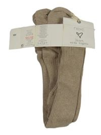 Nové - béžové žebrované punčocháče Next