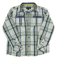 Bílo-modro-zelená kostkovaná košile Charles Vögele