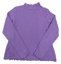 Fialové rebrované tričko H&M