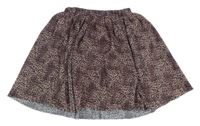 Čierno-ružová leopardí ľahká sukňa dunnes