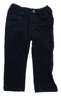 Tmavomodré skinny manšestráky Next