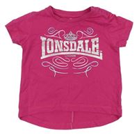 Tmavoružové tričko s logom Lonsdale