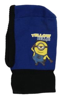 Tmavomodro-černá pletená kukla s Mimoněm