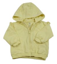 Žltá prepínaci mikina s volániky s madeirou a kapucňou F&F