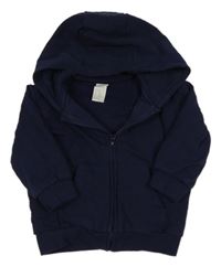 Tmavomodrá prepínaci mikina s kapucňou H&M