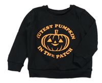 Čierna mikina s tekvicou a nápisom George