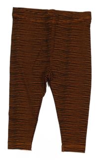 Čierno-oranžové pruhované legíny Lupilu