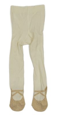 Smetanovo-zlaté punčocháče s botami