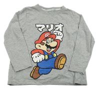 Šedé triko s Mariem Primark