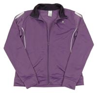 Fialovo-biela prepínaci športová mikina Domyos