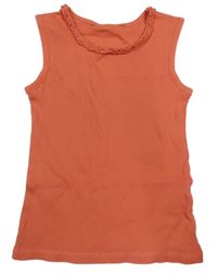 Oranžový rebrovaný top