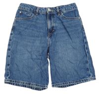 Modré loose fit riflové kraťasy H&M