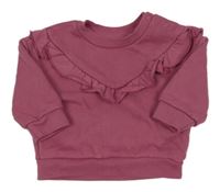 Fialová mikina s volánikom Primark