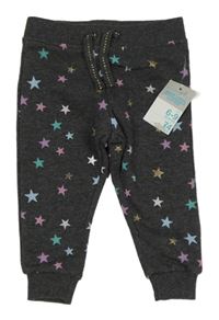Nové - Tmavošedé tepláky s hvězdami Primark