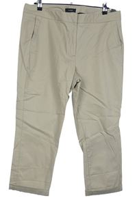 Dámské béžové plátěné chino crop kalhoty M&S