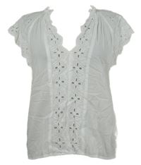 Dámská bílá madeirová halenka H&M