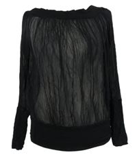 Dámské černé šifonové triko 