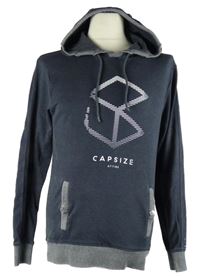 Pánská tmavomodrá mikina s logem a kapucí Capsize 