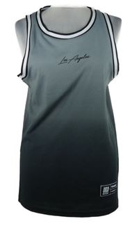 Pánske sivo-čierne ombré športové tielko FSBN