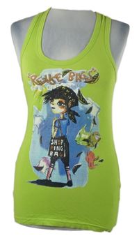 Dámsky limetkový top s potlačou