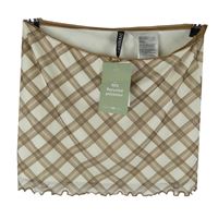 Dámska béžovo-biela kockovaná tylová sukňa H&M