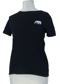Dámske čierne tričko so sloníkem New Look