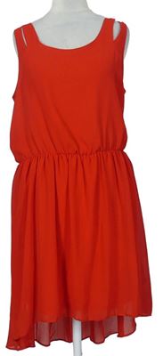Dámske červené šifónové šaty Oasis