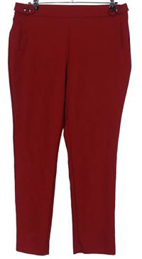Dámske červené vzorované nohavice F&F