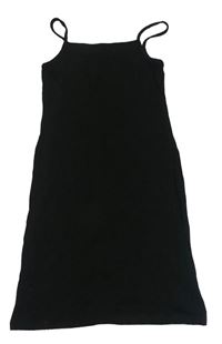 Čierne rebrované šaty River Island