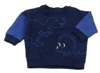 Tmavomodrá mikina s dinosaurami M&S