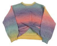 Farebný crop sveter Shein