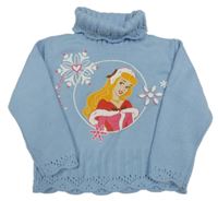 Světlemodrý rolák s princeznou Disney