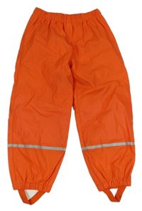 Červené nepromokavé podšité kalhoty s proužkem Lupilu