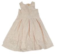 Světlerůžové puntíkaté slavnostní šaty 