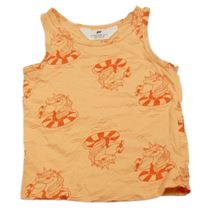 Oranžový top s jednorožcami H&M